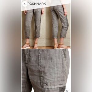 HEI HEI Gray Linen Pants